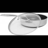Kohersen 71110 Black Cube Serpenyő Üveg fedővel 26cm - Ezüst (71110)