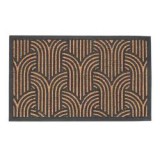 Kókuszrost és gumi lábtörlő art deco mintás, 75x45cm (701-230 - RB292)
