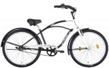 Koliken Beach Cruiser férfi kerékpár fekete-fehér