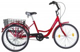 Koliken Gommer három kerekű 1 sebességes kerékpár piros