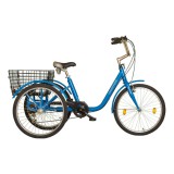 Koliken Gommer három kerekű 6 sebességes kerékpár kék
