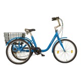 Koliken Gommer három kerekű 6 sebességes kerékpár kék
