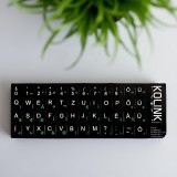 Kolink Billentyűzet áttetsző fluoreszkáló matrica HU Fehér/Fekete