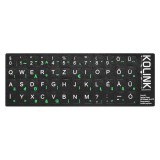 Kolink billentyűzet matrica - fekete alapon fehér