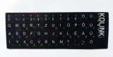 KOLINK Billentyűzet matrica fekete alapon fehér magyar