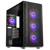 Kolink Citadel Mesh ATX ARGB miditorony számítógépház, 4x Umbra ARGB PWM ventilátor, fekete