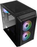 Kolink Citadel Mesh RGB mATX 1 x USB 2.0, 2 x USB 3.0 edzett üveg fekete számítógépház