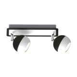 Kombi LED mennyezeti lámpa fekete/fehér GU10-es foglalattal