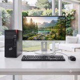 Komplett Asztali Szett Fujitsu Esprimo P958 i5-8500/16GB DDR4/256SSD+ Keret Nélküli Fehér Fujitsu FHD Monitor + Billentyűzet és Egér