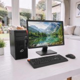 Komplett Asztali Szett Fujitsu Esprimo P958 i5-8500/8GB DDR4/256SSD+Dell FHD Monitor + Billentyűzet és Egér