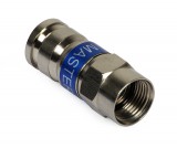 kompresszíós F csatlakozó RG-6 kék