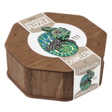 Konglomerat LLC Ewa Wood: Kaméleon formájú fa puzzle, különleges elemekkel - 111 darabos