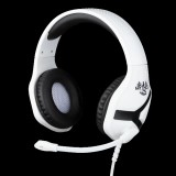 KONIX - MYTHICS Nemesis, 3.5mm Jack, 16 Ohm, PS5, Vezetékes, Gamer, Stereo, Fehér mikrofonos fejhallgató