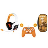 Konix Naruto Narancssárga, Fehér USB Gamepad Analóg/digitális Nintendo Switch, Nintendo Switch Lite, PC (KX-NARU-GP-NS)