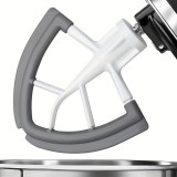 Konyhai 4,5–5 literes tálas állványos keverőhöz való Flex Edge habverő szilikon széllel és kaparóval Szürke