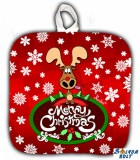 Konyhai edényfogó karácsonyi rénszarvas mintával