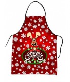 Konyhai kötény karácsonyi rénszarvas mintával