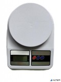 . Konyhai mérleg, digitális, 7 kg terhelhetőség, fehér