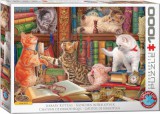 Könyvtári kiscicák, 1000 db-os puzzle (EUROGRAPHICS, 6000-5913)