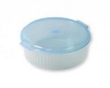 Kör alakú műanyag mikrótál tetővel 2 l (193)