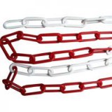 Kordonlánc műanyag d=6 piros-fehér 1 méter (3136560)