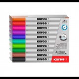 Kores K-Marker 1-3mm kúpus Tábla- és flipchart marker készlet - 10 különböző szín (22841)
