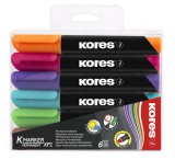 Kores K-Marker 3-5 mm kúpos 6 különböző színű alkoholos marker