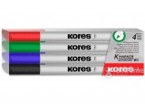 Kores K-Marker kúpos tábla és flipchart marker készlet, 1-3 mm, 4 db