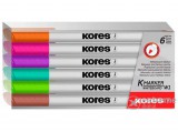 Kores K-Marker kúpos tábla és flipchart marker készlet, 1-3 mm, 6 db