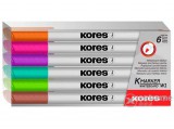 Kores K-Marker kúpos tábla és flipchart marker készlet, 1-3 mm, 6 db