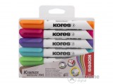 Kores K-Marker kúpos tábla és flipchart marker készlet, 1-3 mm, 6 db