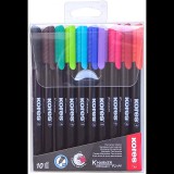 KORES K-MARKER tartós, vékony hegy, M - 10 szín a szettben (22141)