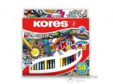 Kores Triangular háromszögletű, színes ceruza készlet, 50 szín