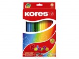 Kores "TRIANGULAR" színes ceruza, háromszögletű, 36 db/doboz