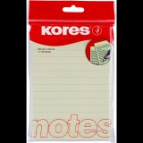KORES vonalas 150 x 100 mm, 100 lap, sárga (46510)