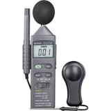 Környezetvédelmi mérőműszer, hőmérséklet, páratartalom, fény és zajszint mérő Voltcraft DT-8820 (DT 8820)
