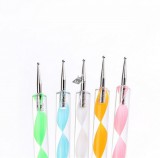 Körömdíszítő toll készlet, 5 db-os precíziós körömművészeti eszközkészlet