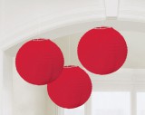 KORREKT WEB Apple Red, Piros Lampion 20,4 cm 3 db-os szett