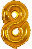 KORREKT WEB Arany Gold mini 8-as szám fólia lufi 33 cm