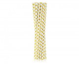 KORREKT WEB Arany szív Gold Heart papír szívószál 12 db-os