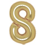 KORREKT WEB Arany White Gold 8-as szám fólia lufi 86 cm