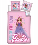 KORREKT WEB Barbie Follow Your Heart gyerek ágyneműhuzat 100×135 cm, 40×60 cm