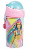KORREKT WEB Barbie Sparkle műanyag szívószálas kulacs akasztóval 500 ml