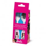 KORREKT WEB Barbie Stylish fém evőeszköz készlet - 2 darabos