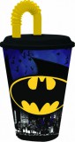 KORREKT WEB Batman Bat Signal szívószálas pohár, műanyag 430 ml