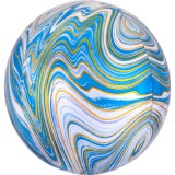 KORREKT WEB Blue Colorful gömb fólia lufi 40 cm