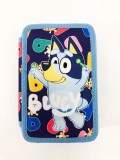 KORREKT WEB Bluey Color gyerek három emeletes töltött tolltartó