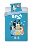 KORREKT WEB Bluey Loving Moments gyerek, ovis ágyneműhuzat 100×135cm, 40×60 cm