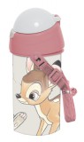KORREKT WEB Disney Bambi Cute műanyag szívószálas kulacs akasztóval 500 ml