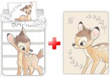 KORREKT WEB Disney Bambi Little One gyerek ágyneműhuzat és polár takaró szett